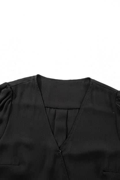 Paloma® | Blouse met lange mouwen, kanten detail en toga