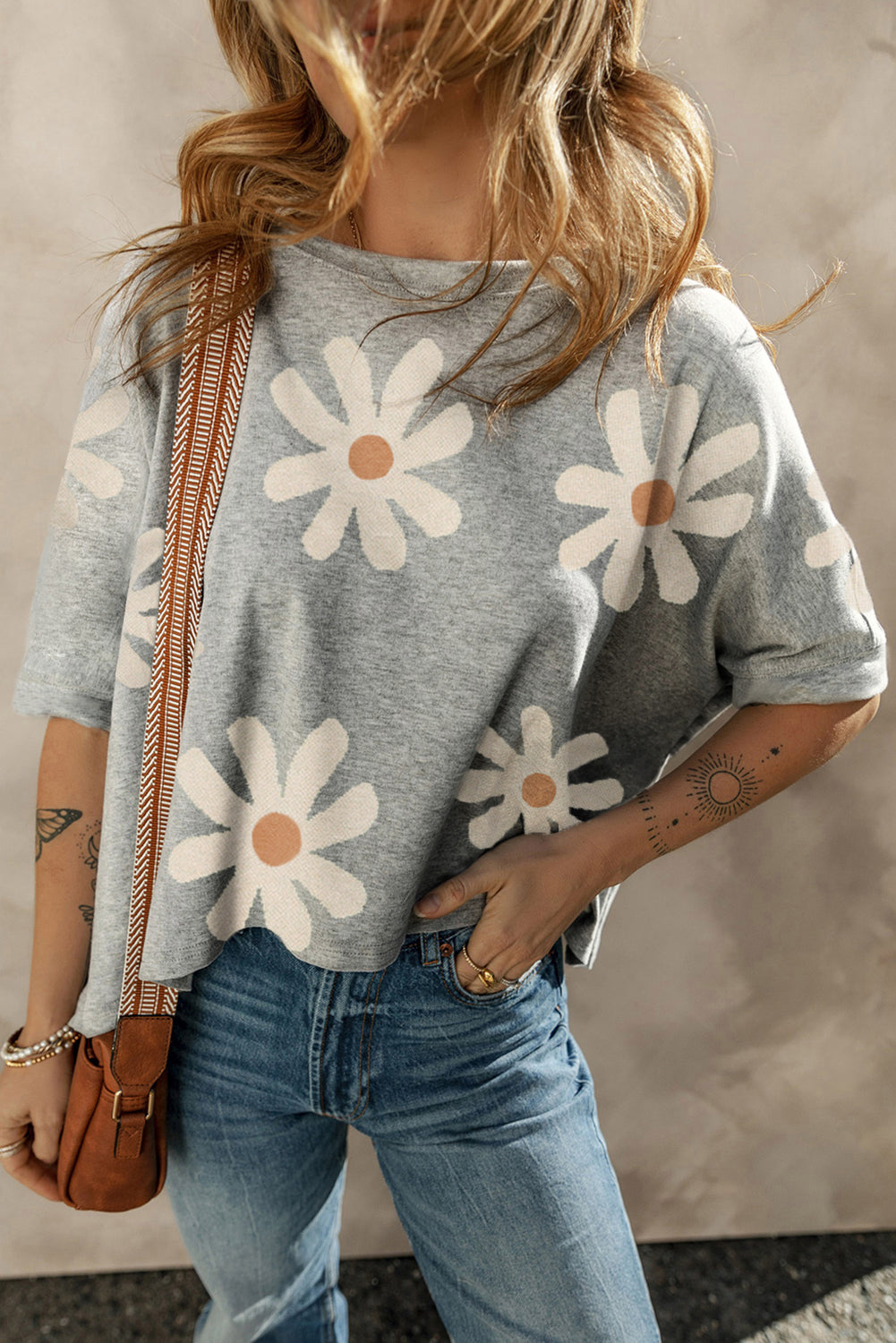 Juana® | Casual T-shirt met korte mouwen en bloemenprint voor dames