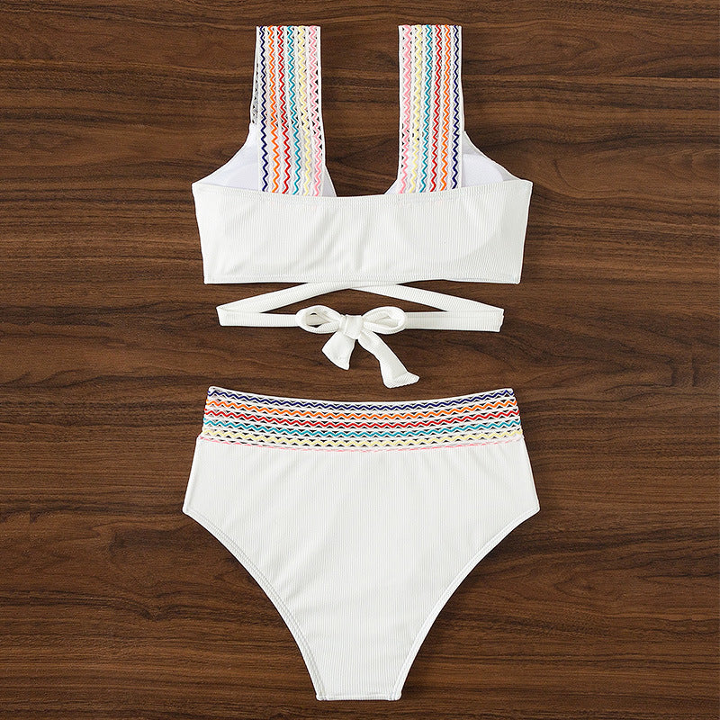 Angeline's® | Bikini met gekruiste schouderbandjes en hoge taille