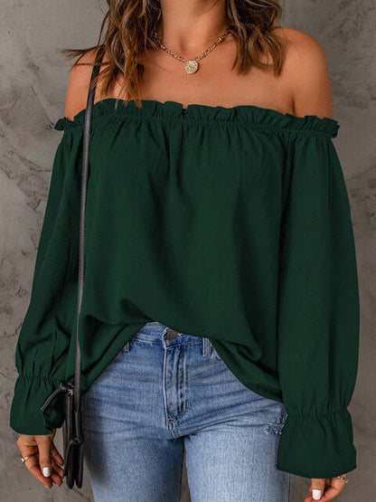 Tallulah® | Off-shoulder blouse met volantmouwen