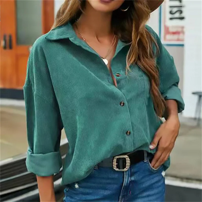 Ottilia® blouse met corduroy kraag