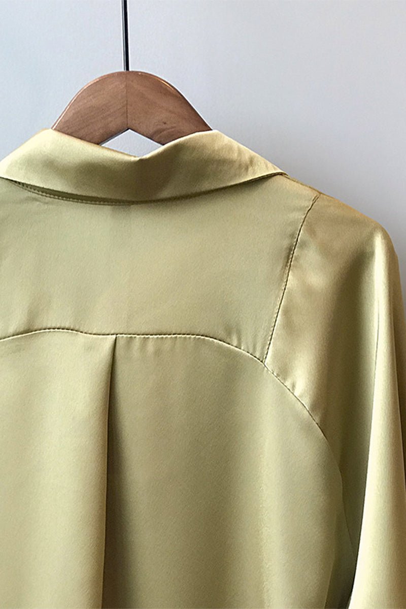 Gabriela® | Satijnen blouse met lange mouwen