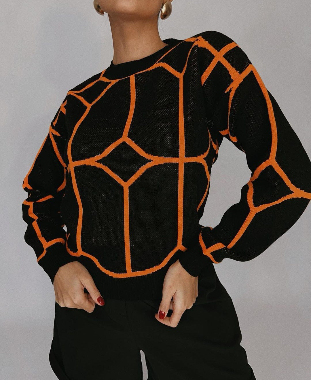 Maria Fernanda® | Mesh blouse in geometrische kleur