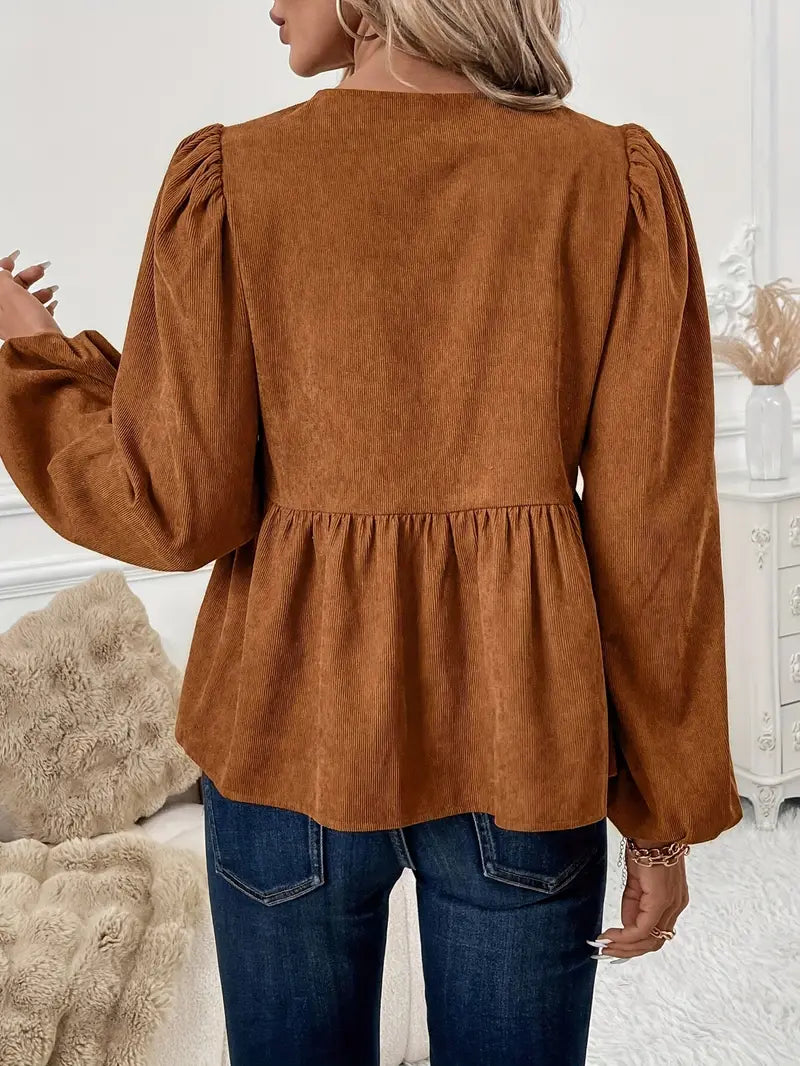 Pilar® | Stijlvolle corduroy blouse