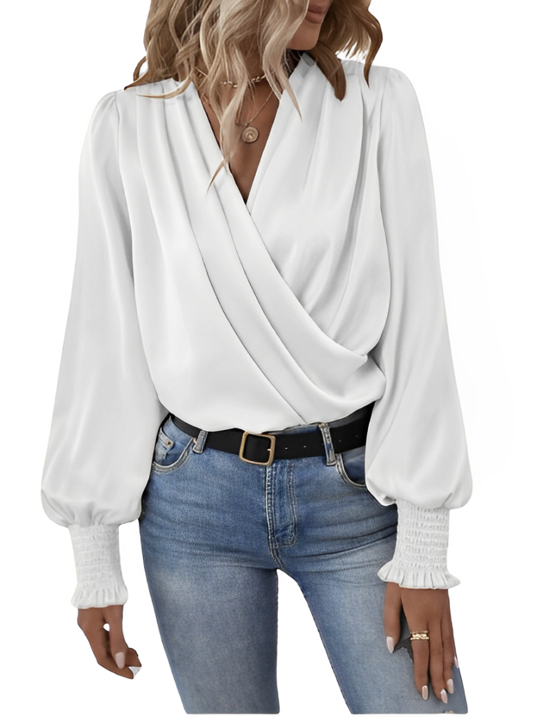 Iliana® | Romantische blouse met lantaarnmouwen