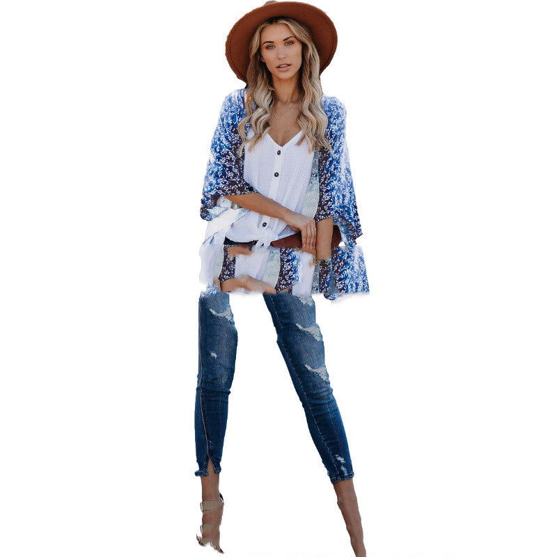 Vev® | Bohemian blouse zonwerend vest sjaal