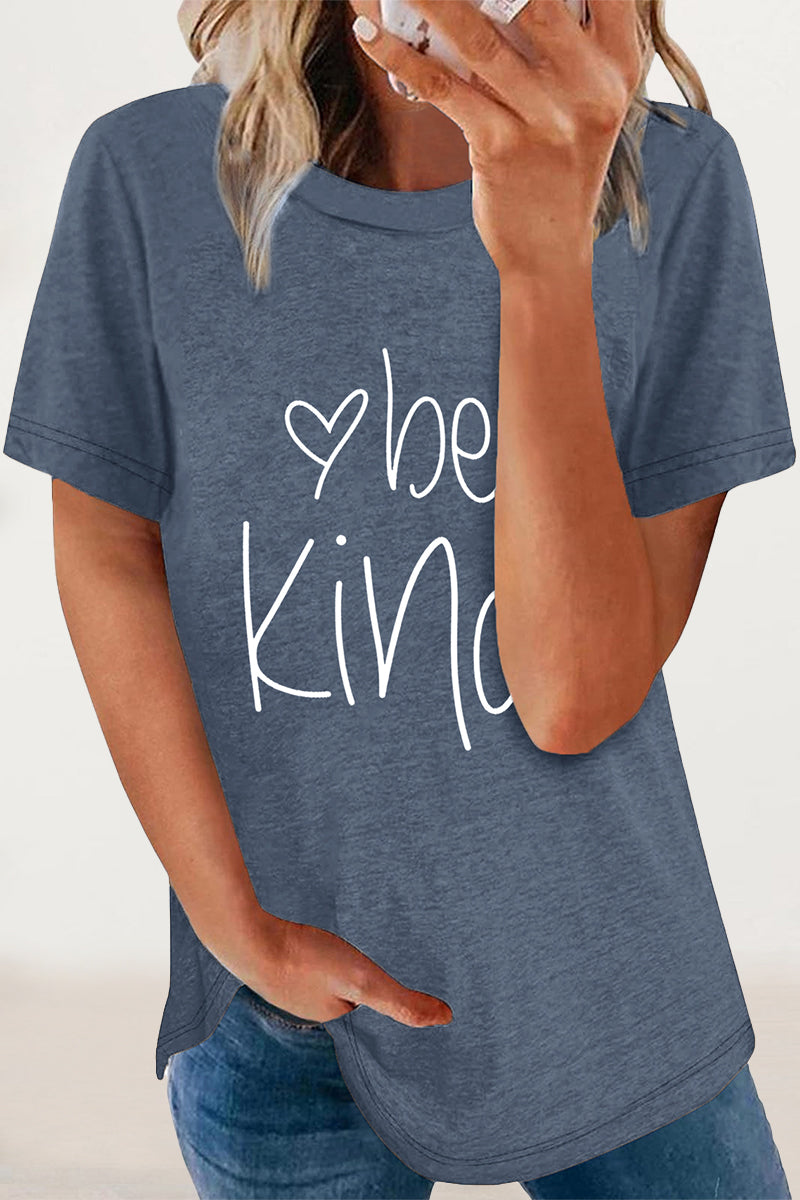 Antonella® | Casual T-shirts met O-hals en letterprint