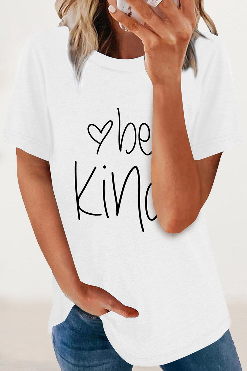 Antonella® | Casual T-shirts met O-hals en letterprint