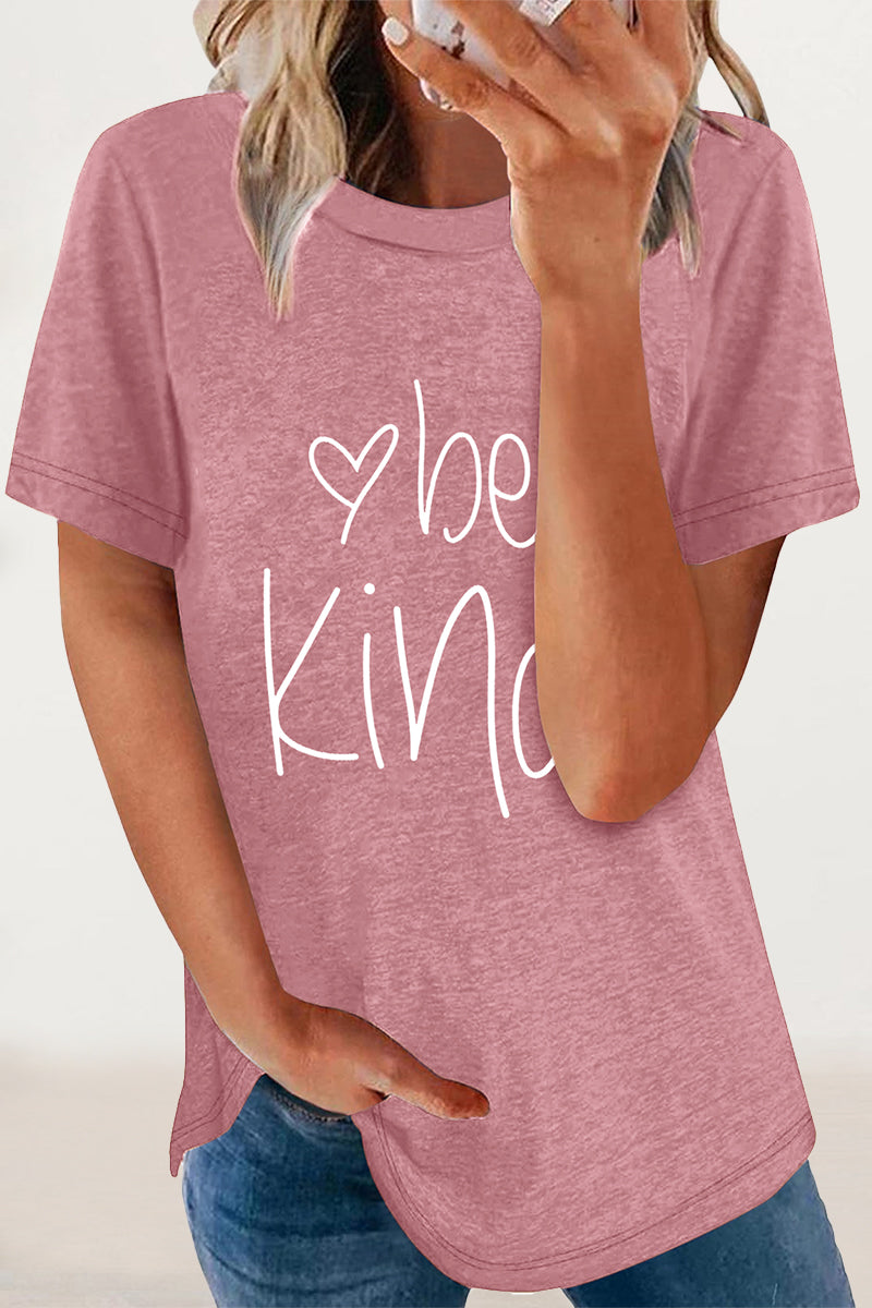 Antonella® | Casual T-shirts met O-hals en letterprint