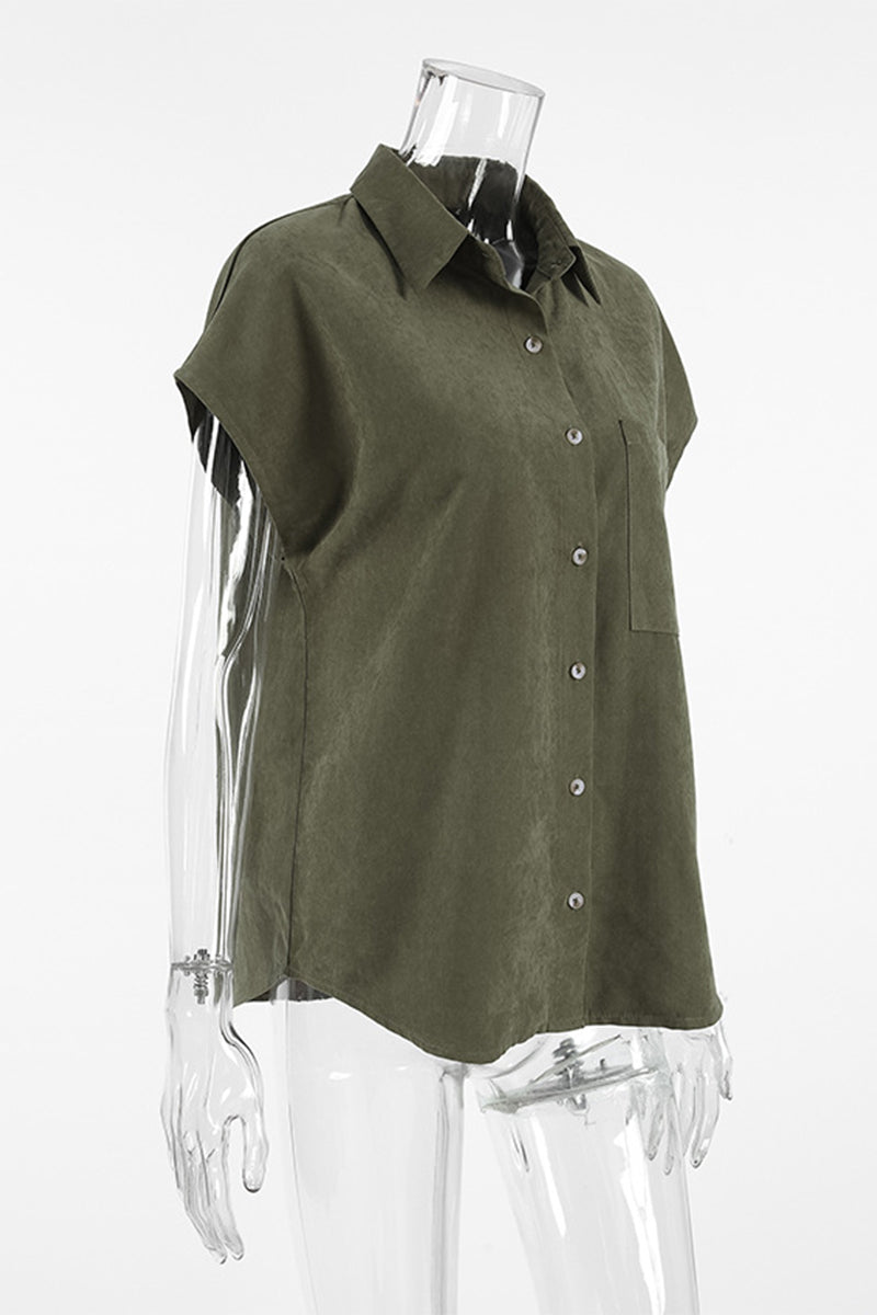 Nancy® | Casual blouses met knopen en omslagkragen