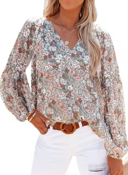 Mireya® | Chiffon blouse met bloemenprint