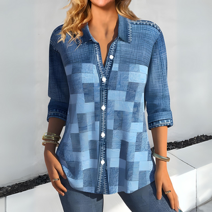 Elisa® | Casual geruite blouse