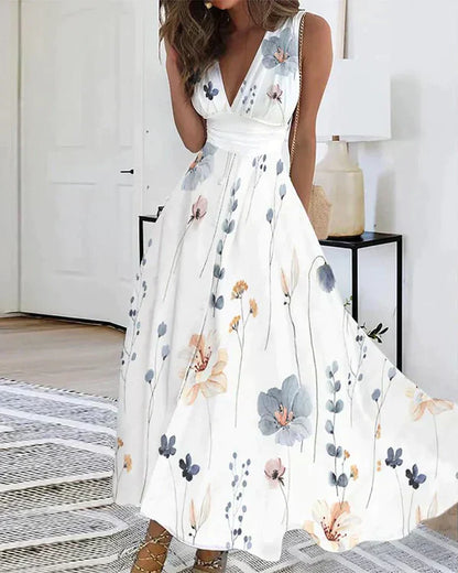 Norma® | Elegante mouwloze bloemenjurk