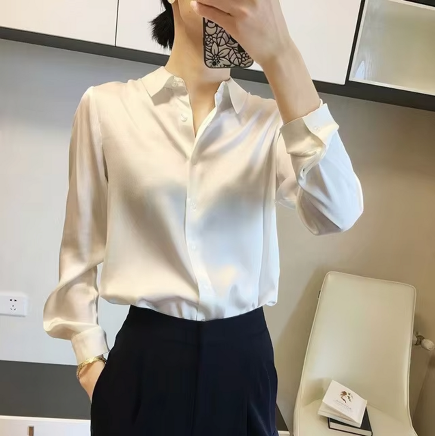 Dana® | Elegante satijnen blouse