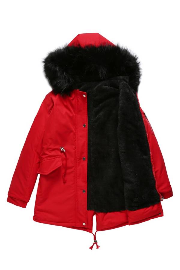 Isabella® | Winterjas van warme fleece met capuchon en gewatteerd katoenen jack