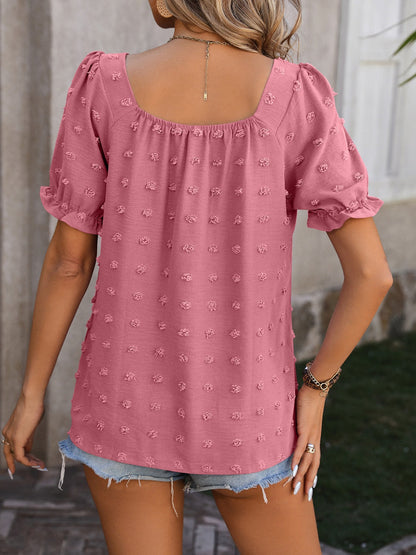 Elisa® | Blouse met korte mouwen van Swiss Dot