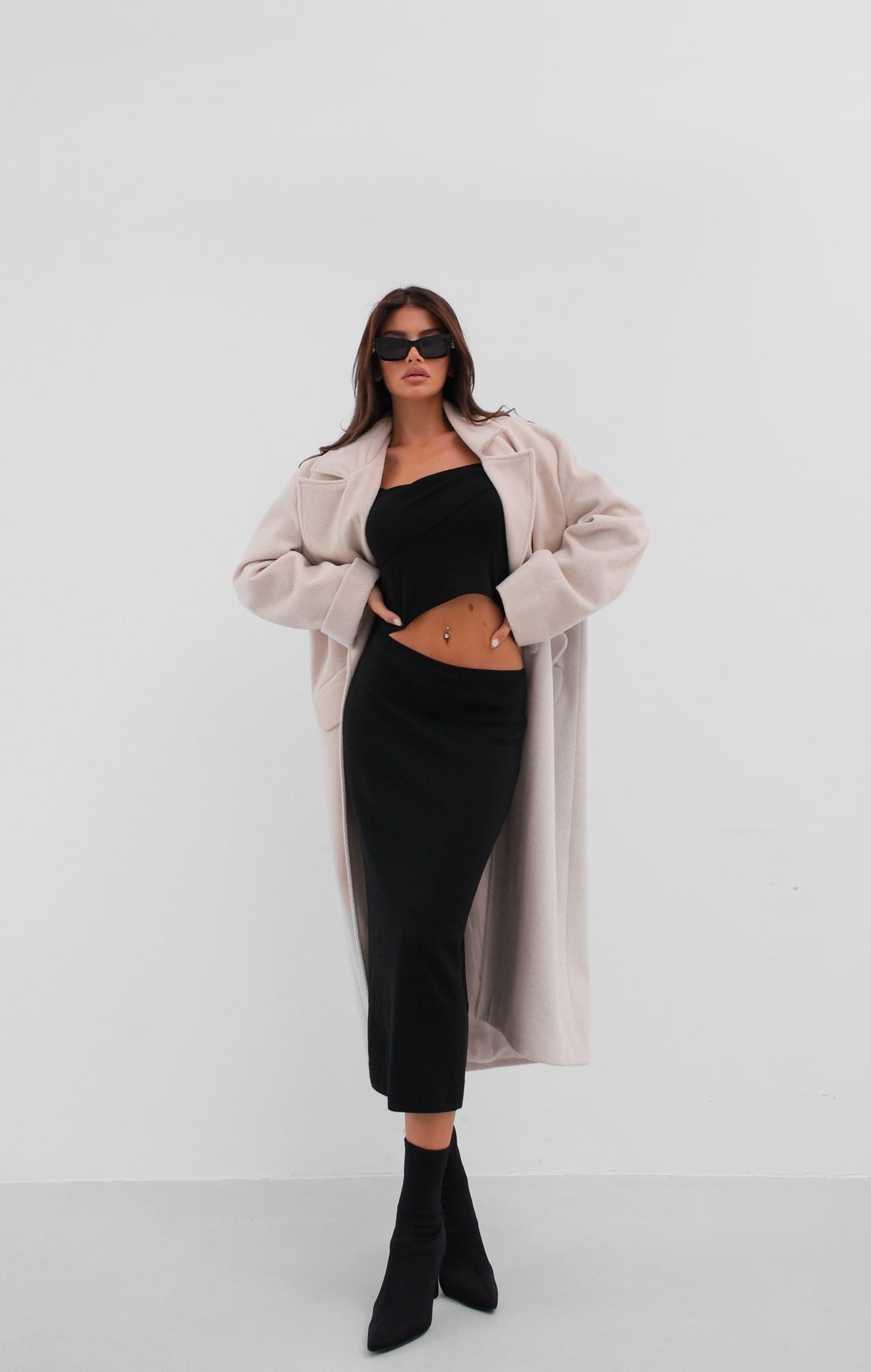 Diana® | Oversized maxi-jas voor dames in beige