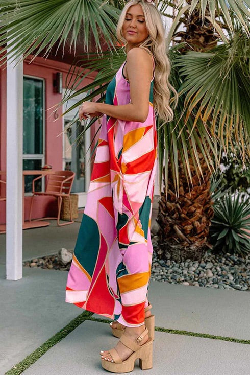 Hannah® | Mouwloze maxi-jurk met boho-print