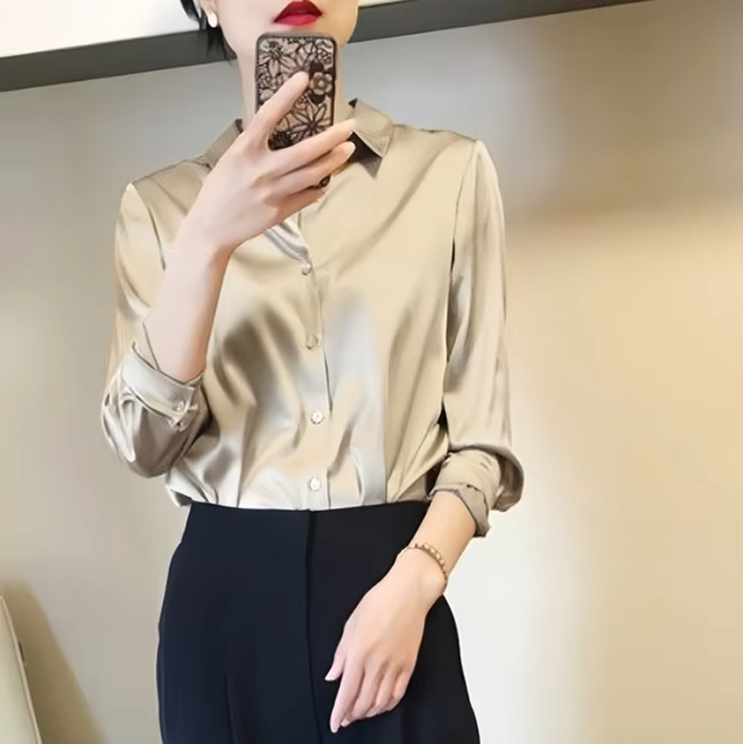 Dana® | Elegante satijnen blouse