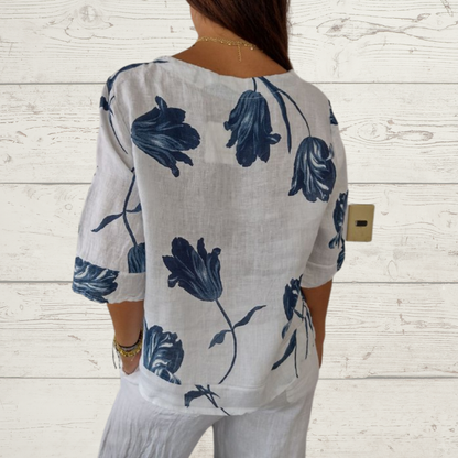 Julieta® | Blouse met V-hals en bloemenprint