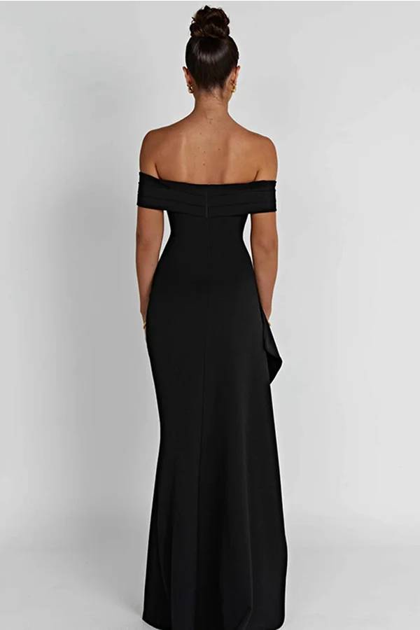 Lea® | Off-shoulder maxi-jurk met hoge split