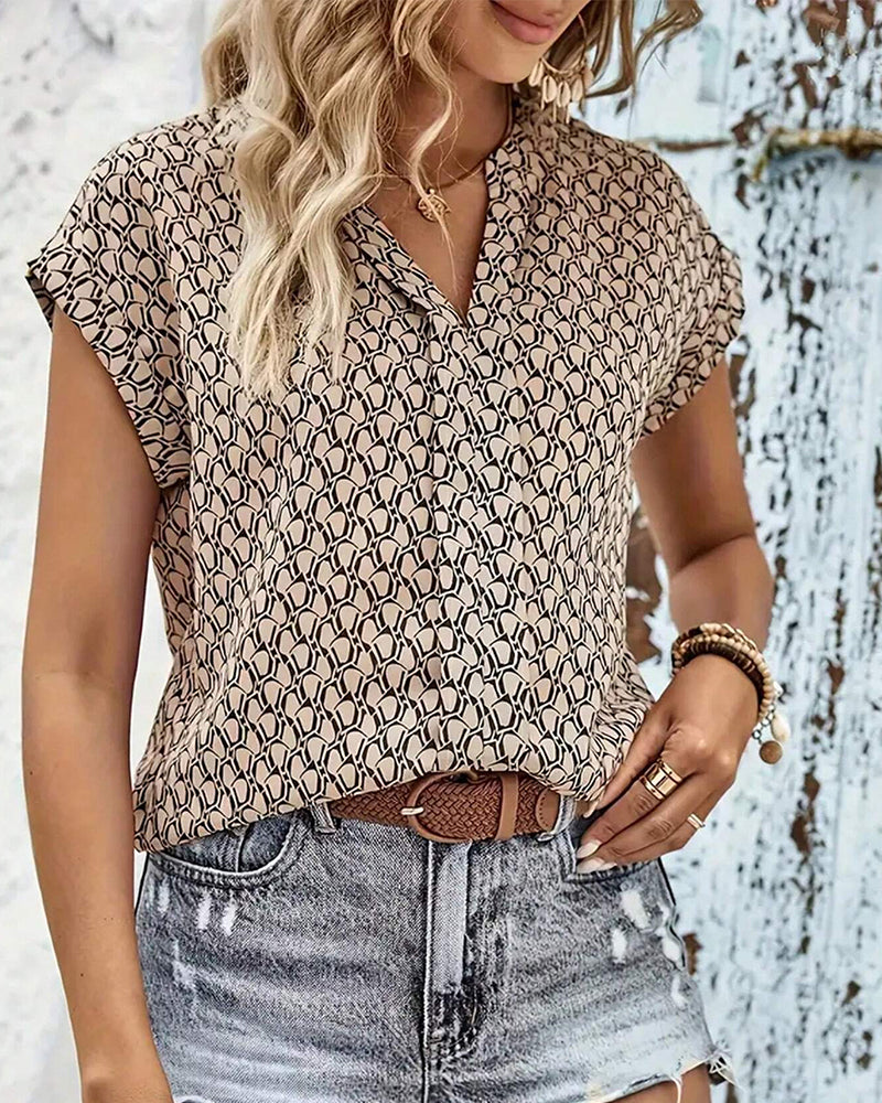 Tia® | Casual blouse met V-hals