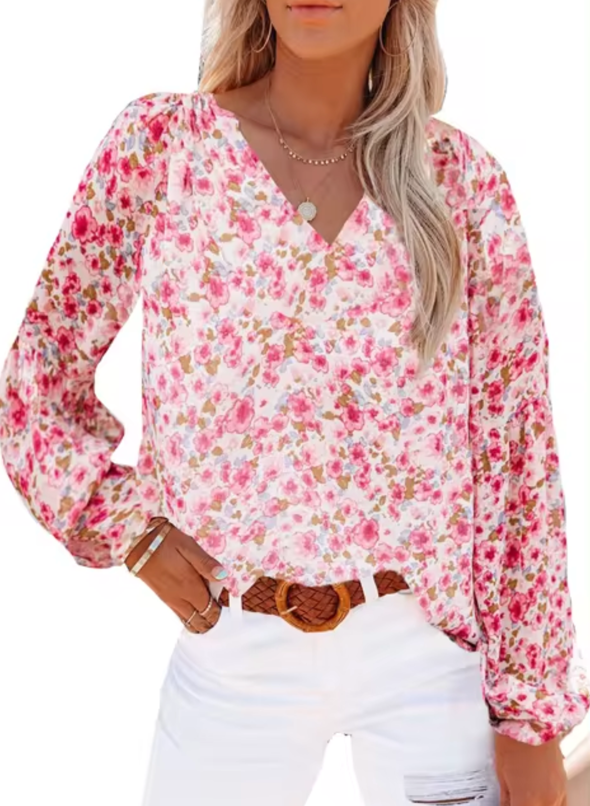 Mireya® | Chiffon blouse met bloemenprint