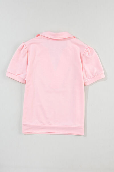 Evelyn® | T-shirt met korte mouwen en kraag