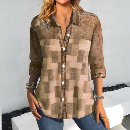 Elisa® | Casual geruite blouse