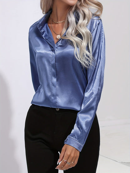 Luz® | Elegante satijnen blouse