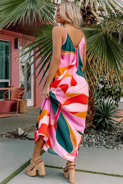 Hannah® | Mouwloze maxi-jurk met boho-print