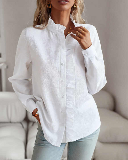 Lunaria® | Casual blouse met ruches