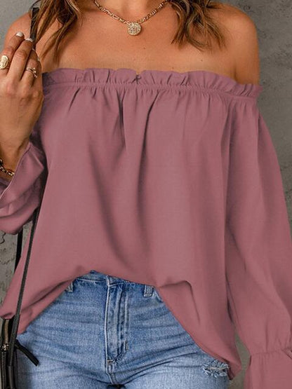 Tallulah® | Off-shoulder blouse met volantmouwen