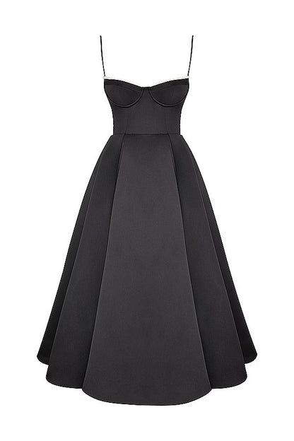 Lotharingen® | Strapless mouwloze maxi-jurk met V-hals en tutu