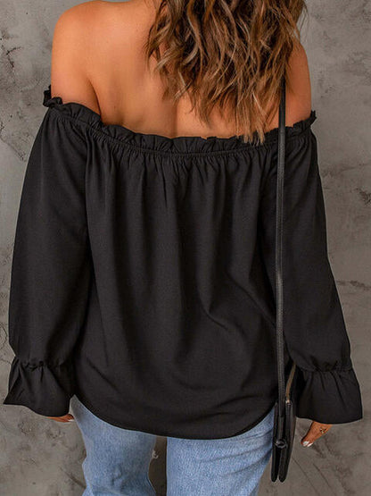 Tallulah® | Off-shoulder blouse met volantmouwen