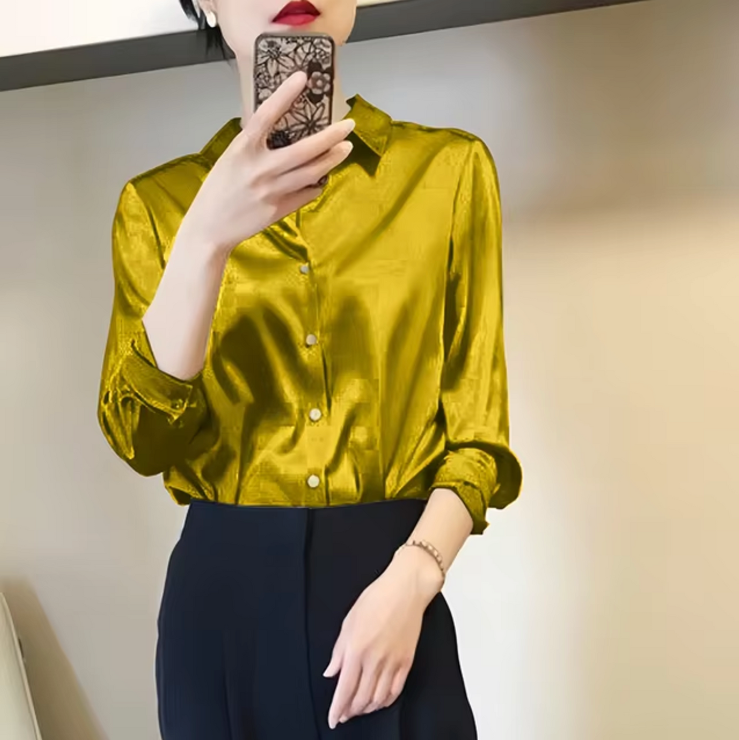 Dana® | Elegante satijnen blouse