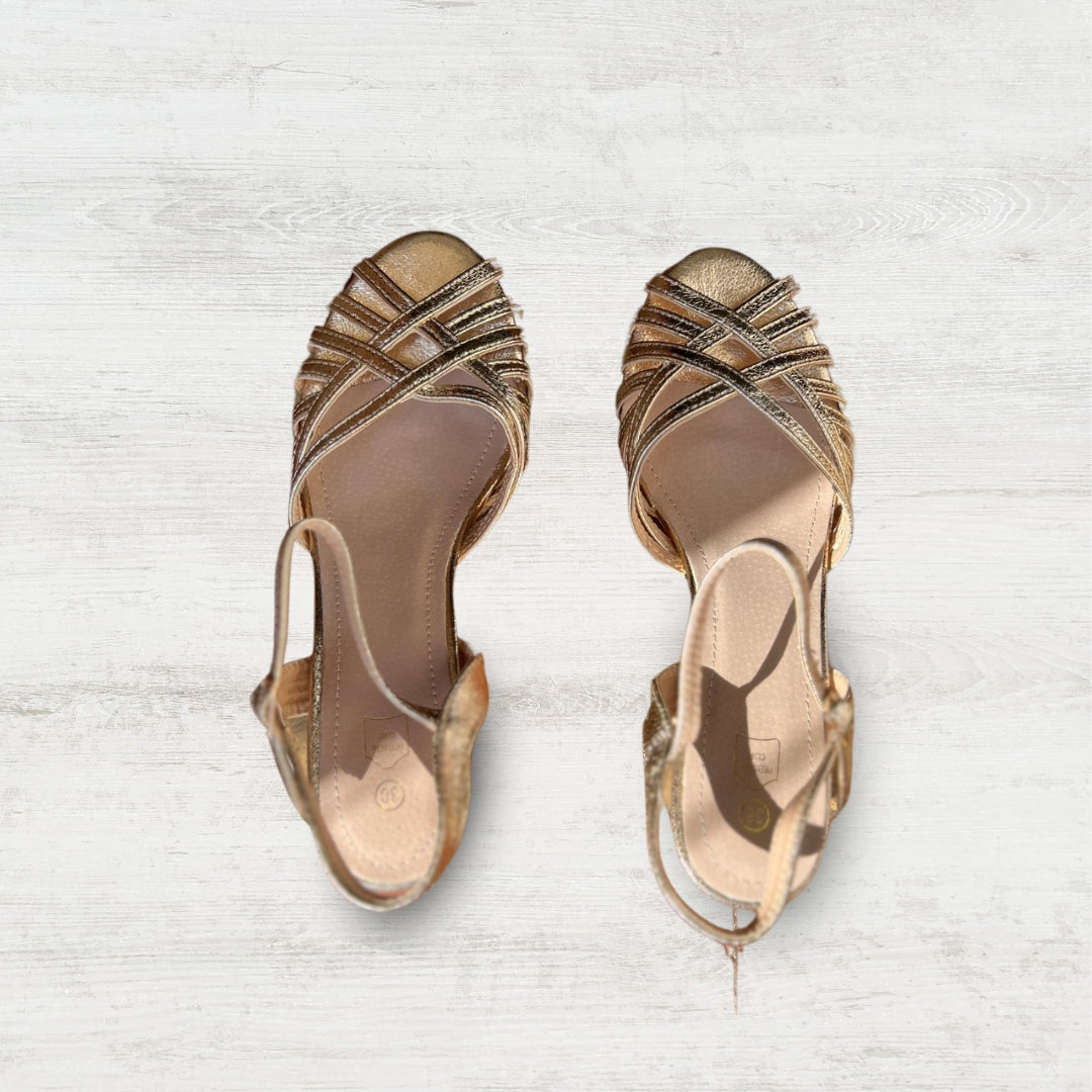 Sadie® | Sandalen met gouden hak