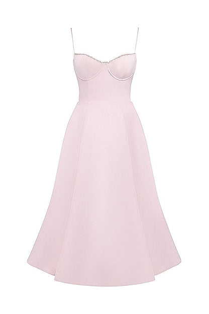 Lotharingen® | Strapless mouwloze maxi-jurk met V-hals en tutu