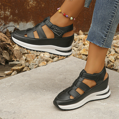 Renata® | Orthopedische sneakersandalen van plantaardig leer