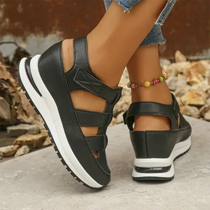 Renata® | Orthopedische sneakersandalen van plantaardig leer