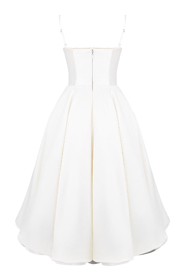 Lotharingen® | Strapless mouwloze maxi-jurk met V-hals en tutu