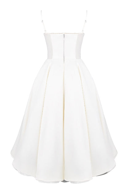 Lotharingen® | Strapless mouwloze maxi-jurk met V-hals en tutu