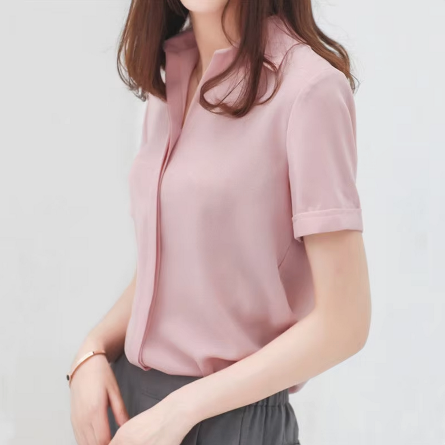 Luisa® | Chiffonblouse met lange mouwen