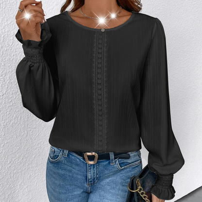 Jacinta® | Losse, casual blouse met lantaarnmouwen