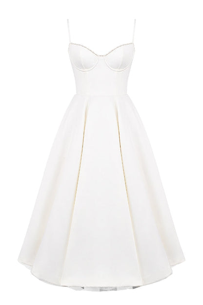 Lotharingen® | Strapless mouwloze maxi-jurk met V-hals en tutu