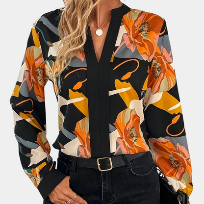 Lina® | Elegante plus size bloemenblouse voor dames