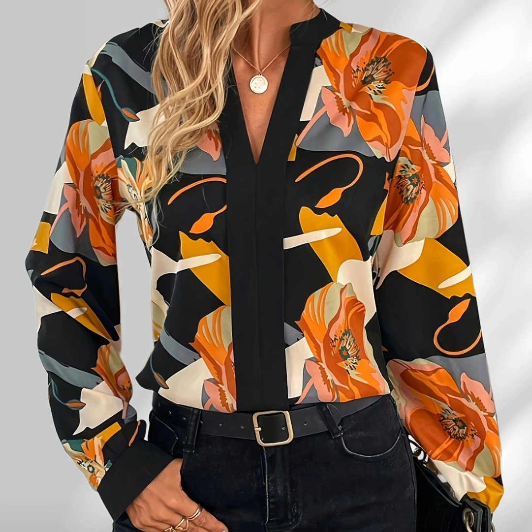 Lina® | Elegante plus size bloemenblouse voor dames