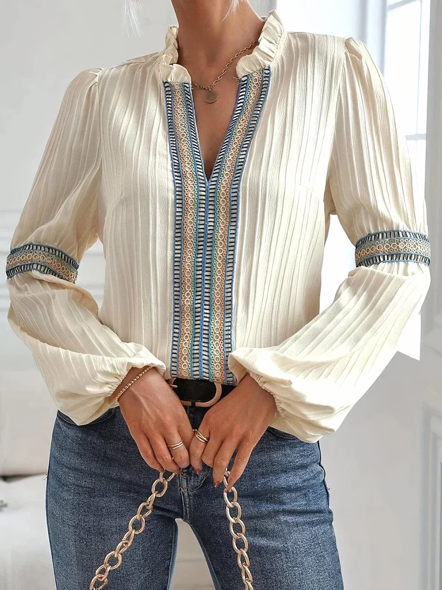 Wiltrud® | Kanten blouse