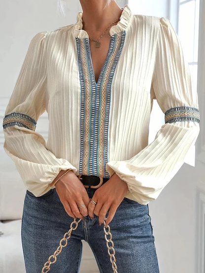 Irene® | Elegante beige damesblouse