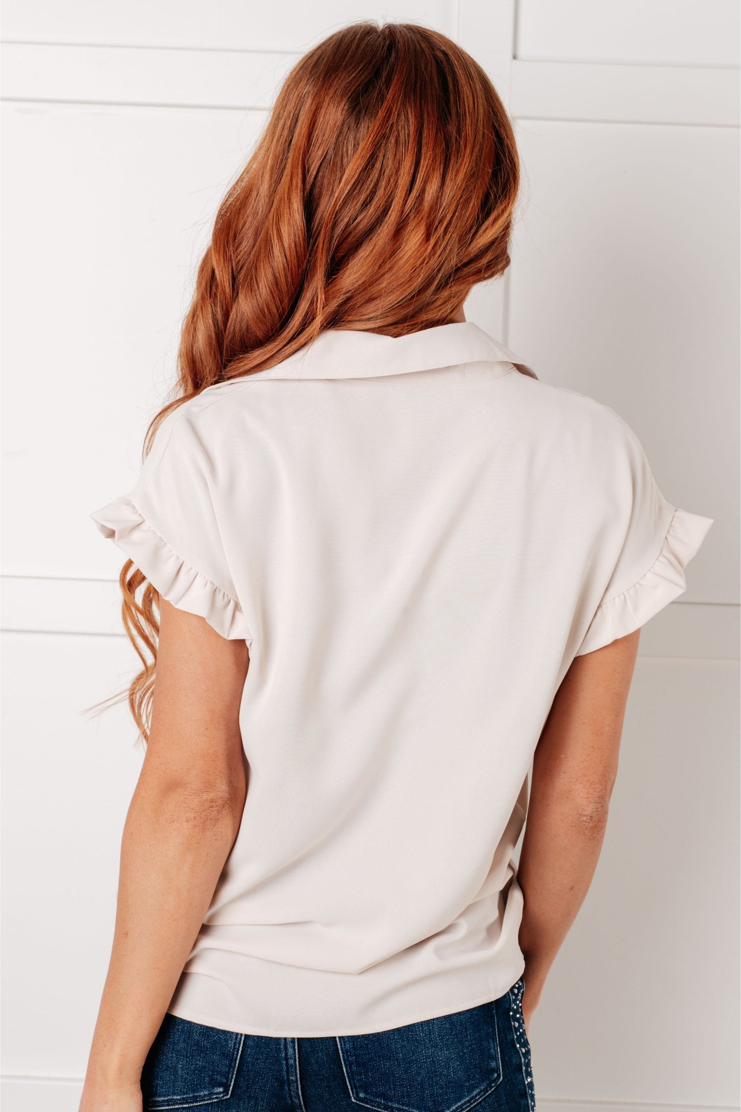 Harper® | Day date blouse met ruchemouwen